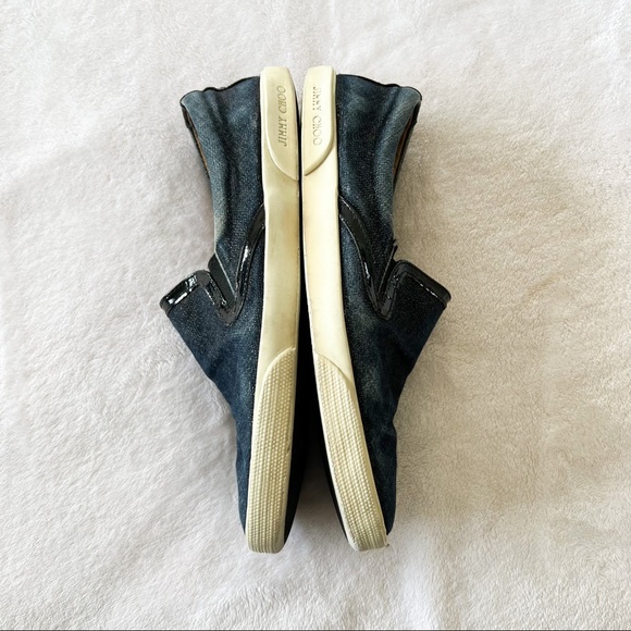 Jimmy Choo Demi Denim Trainer Slip On Sneakers - Picture 4 of 11
